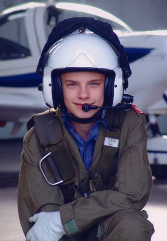 An Air Cadet future pilot with Tudor trainer aircraft. Image courtesy of and copyright, Air Cadets, RAF