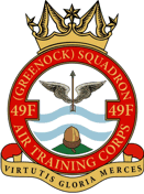 49F (Greenock MacRoberts Reply) Air Cadets Squadron badge